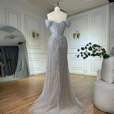 Luxury Designer Beaded Mermaid Evening Dresses Elegant Formal Gown LA72905