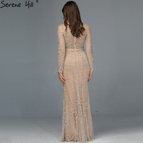 SERNE HILL Dubai  Luxury  Muslim Tassel Beading Long Evening Dresses Party Formal Gowns  For  Woman 2025 Plus Size LA60707