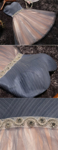 Simple Tulle A-line Homecoming Dresses, Cheap Short Prom Dresses for Girls