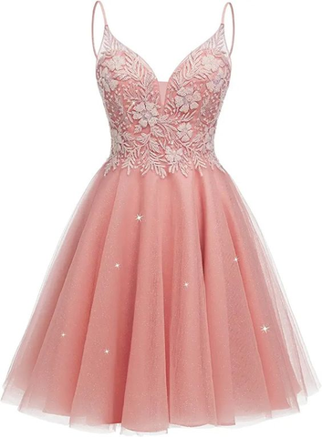 Robe de bal de promo en tulle pailleté pour adolescentes, mini-robe de cocktail Y2411