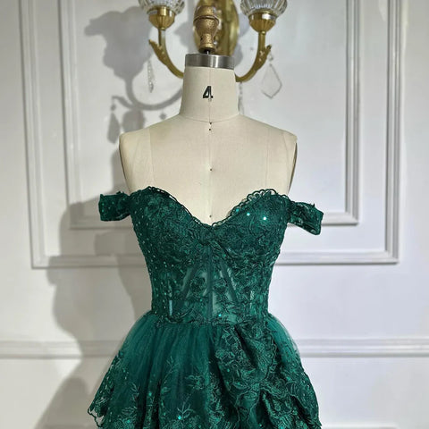 Robe de soirée noire style arabe, fendue, bretelles spaghetti, coupe trapèze, en dentelle et perles, pour femme, tenue de mariage, LA72586 