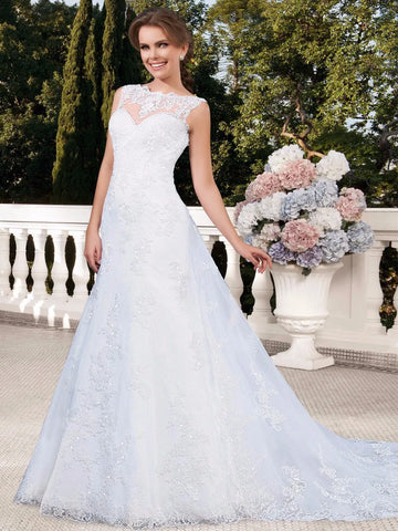 Elegant Appliques Vestido De Noiva Sexy Backless Vestidos De Novia Detachable Train Wedding Dresses Lace Robe De Mariée