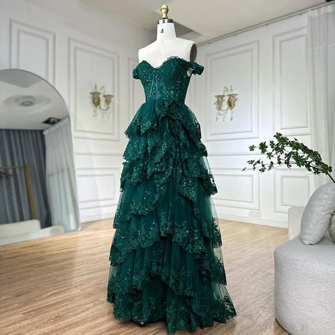 Robe de soirée noire style arabe, fendue, bretelles spaghetti, coupe trapèze, en dentelle et perles, pour femme, tenue de mariage, LA72586 