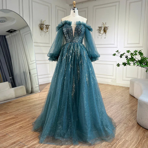 On Discount On sale availabe to ship   6   8 10 12 14 16 2025 Arabic A-Line Elegant Beaded Luxury Evening Gowns Dresses72655
