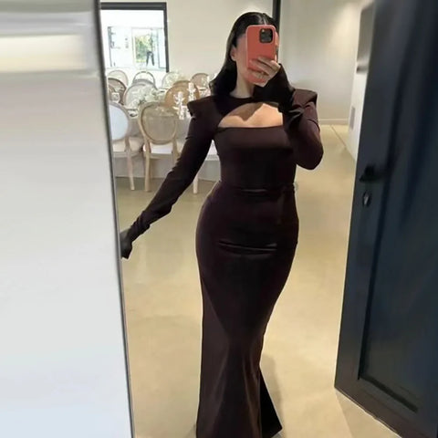 2025 Dubai Blue Satin Mermaid Black Luxury Arabic Lace up Evening Dresses Gowns for Women Wedding Party LA72416