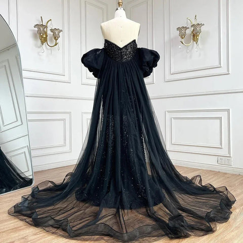 Lilac Vintage Evening Gown Half Puff Sleeve Dress with Beaded Pearl Cape Jacket LA72653