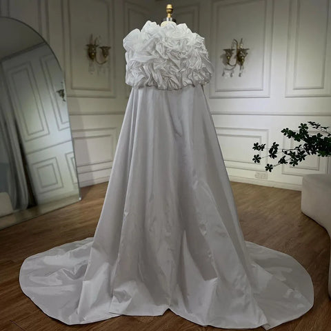 Arabia Nude Pearls Beaded Mermaid Long Cloak Luxury Dubai Evening Dresses Gowns For Women Wedding Party LA72091C