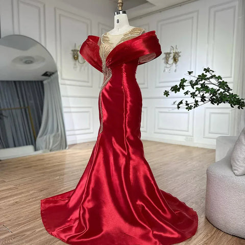 Luxury Designer Mermaid Satin Evening Dresses Gowns For Party 2025 LA72902