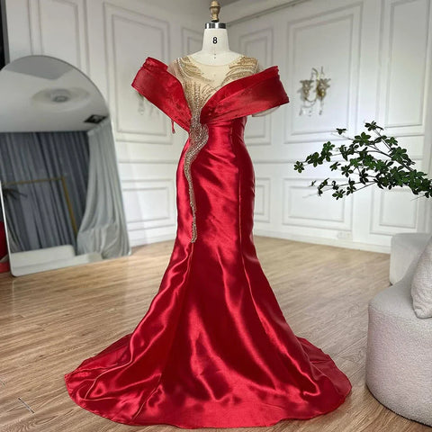 Luxury Designer Mermaid Satin Evening Dresses Gowns For Party 2025 LA72902