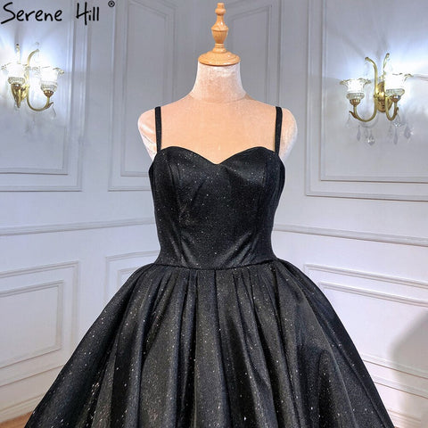 Vestidos de novia negros y sexis 2025. Vestidos de novia de tirantes finos de alta gama HA2521. Hechos a medida. 