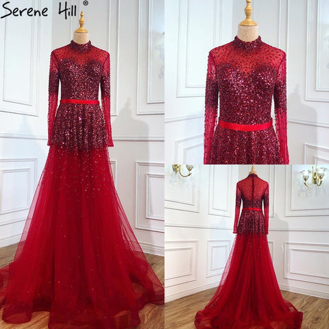 Vestido de noche negro plateado de corte A, cuello alto, lentejuelas, mangas largas, sexy, formal, para mujer, para fiestas, LA70066 