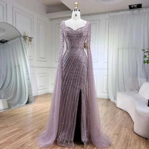 Blue Sweetheart Mermaid Evening Gown with Beaded Overskirt - Luxury Dresses for Woman's Wedding Party 2025 LA72314