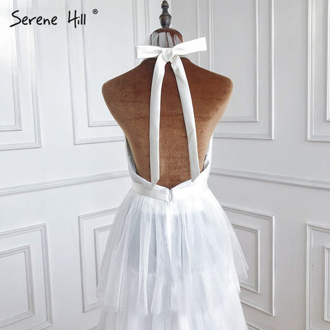 Blush Pink A-Line Evening Dresses Sleeveless Tiered Simple Ankle Length Formal Dress Design 2025 LA70700