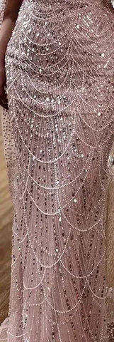 Elegant Off the Shoulder Mermaid Luxury Dubai Evening Dress for Party LA72243