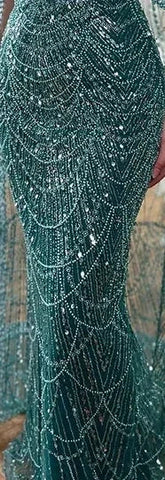 Elegant Off the Shoulder Mermaid Luxury Dubai Evening Dress for Party LA72243