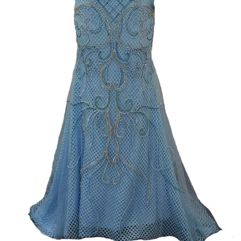 Vestidos de noche de lujo dorados con mangas casquillo, corte sirena, elegantes con cuentas, para mujer, ideales para fiestas (LA70851) 