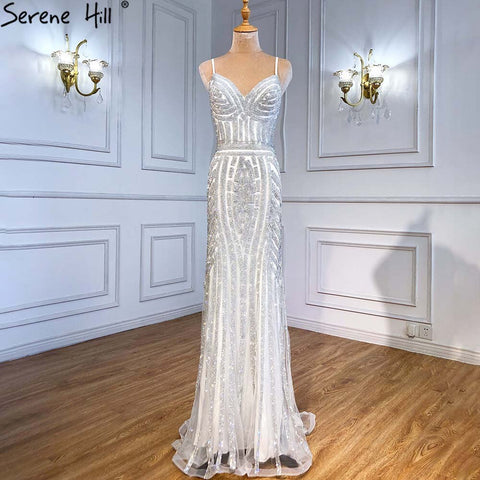 On Sale No Return No Refund Sale Gold Sexy Spaghetti Straps Beaded Evening Dresses For Women Elegant Party Occasion Formal Long Plus Size 2025 LA6002