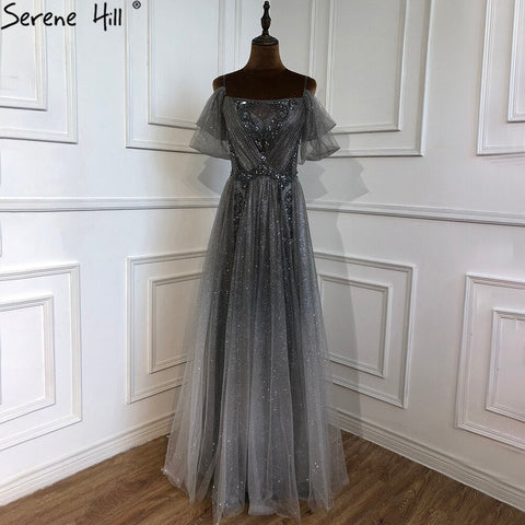 On Sale No Return No Refund Gradual Wine Red A-Line Evening Gowns 2025 Beaded Spaghetti Strap For Women Party LA70776