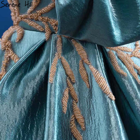 Green Beaded Sexy Wedding Dresses 2025 Bow Lace Up High-end Bridal Dress HM67417 Custom Made