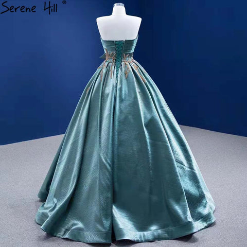 Green Beaded Sexy Wedding Dresses 2025 Bow Lace Up High-end Bridal Dress HM67417 Custom Made