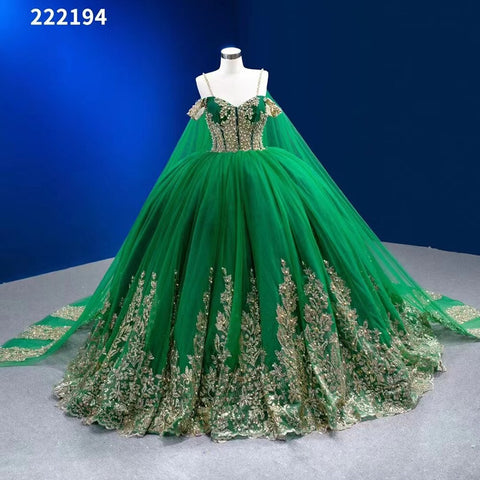 Robe de mariée sexy à bretelles spaghetti et perles, cape verte, à lacets, haut de gamme, sur mesure, HM222194, 2025 