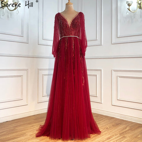 Grey Luxury A-Line Sexy Evening Dresses Gowns Diamond Beaded Elegant 2025 For Women Party LA70788