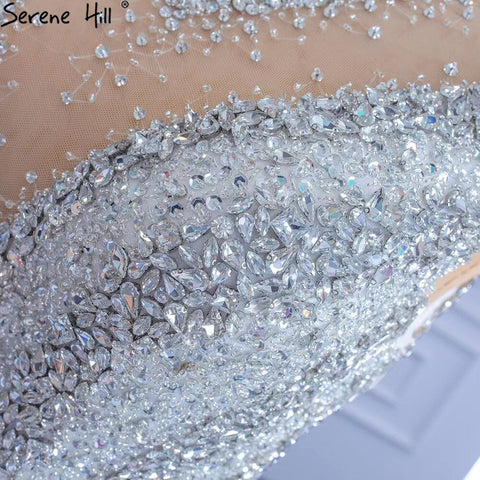 Grey White Mermaid Wedding Dresses 2025 Luxury Beaded Ruffles Elegant Bride Gowns HM67295 Custom Made