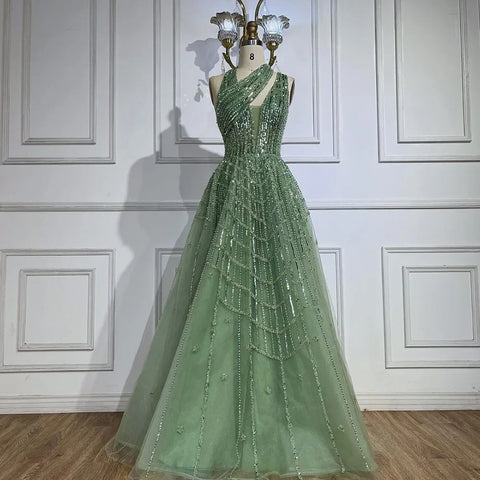 Luxury Beaded Lilac Evening Dresses for Women Wedding Party LA71778