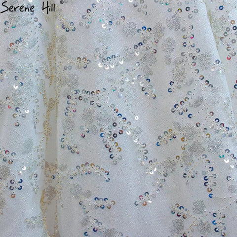 Vestidos de novia de lujo con cuentas blancas, 2025, brillantes, sin mangas, vestido de novia HM67254, hecho a medida 