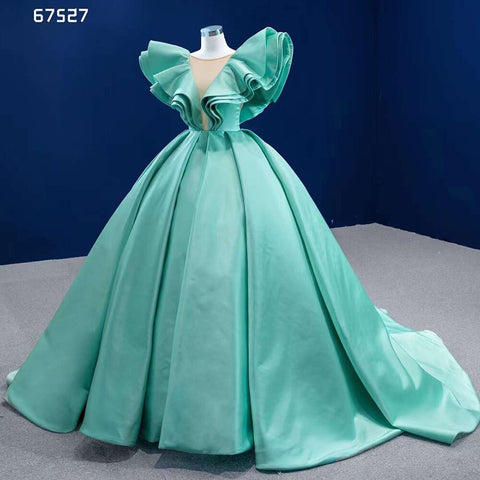 Robe de mariée à lacets menthe, robe de soirée pour femme, robe de soirée haut de gamme sur mesure, 2025, HM67527 