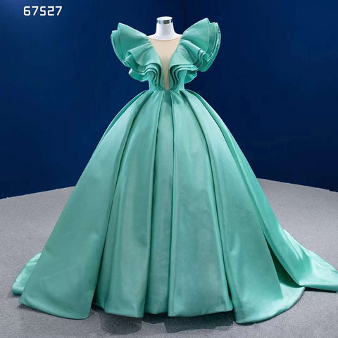 Robe de mariée à lacets menthe, robe de soirée pour femme, robe de soirée haut de gamme sur mesure, 2025, HM67527 