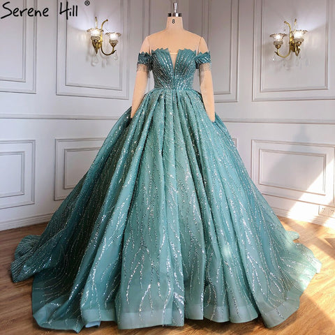 Robe de mariée de luxe à franges et perles, style menthe, haut de gamme, à lacets, HM67411, sur mesure, 2025 