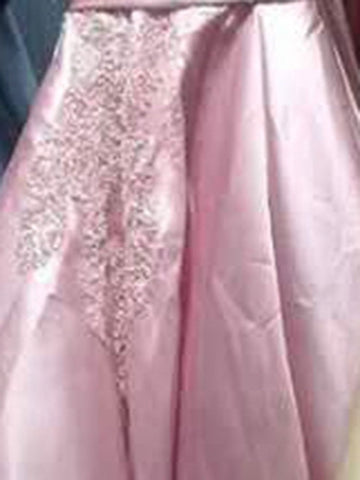 Robe de soirée de luxe en satin noir musulman, robe trapèze à perles, pour femmes, LA70919, 2025 