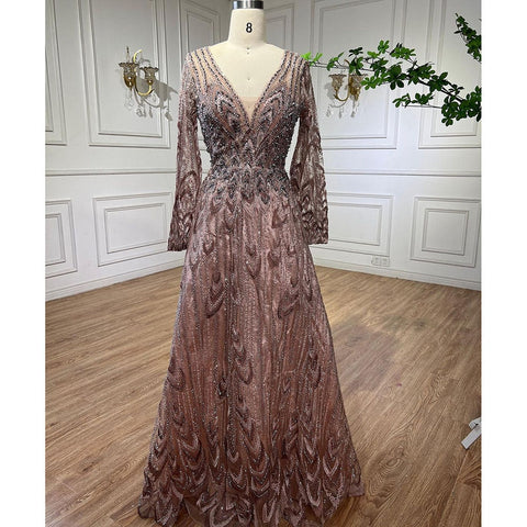 Vestidos de noche musulmanes de lujo con cuentas turquesa, corte A, midi, para mujer, formal, boda, fiesta, LA72122 