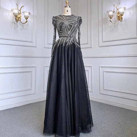 Robe de soirée de luxe rose style musulman, coupe trapèze, ornée de perles, pour femme, tenue de mariage, modèle LA71290A, 2025 
