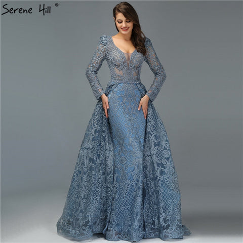 Muslim Pink Mermaid Elegant Luxury With Train Evening Party Wear Dresses Gowns 2025 For Women Plus Size LA70159