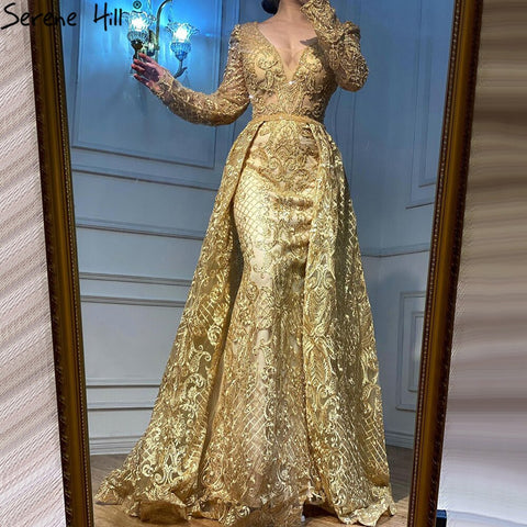 Muslim Pink Mermaid Elegant Luxury With Train Evening Party Wear Dresses Gowns 2025 For Women Plus Size LA70159