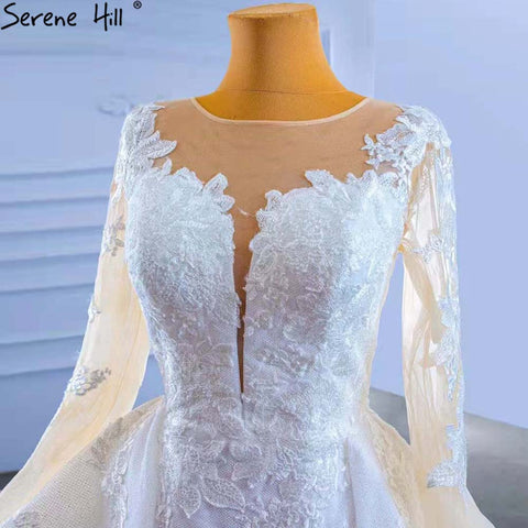 Muslim White OverSkirt  Wedding Dresses Gowns 2025 Mermaid Elegant Lace High-end Bridal Dress HM67416
