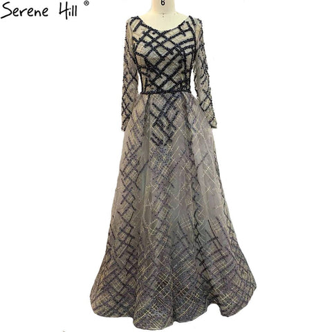 Muslim Pink Luxury Evening Dresses 2025 With Train Mermaid Crystal For Women Party LA70777