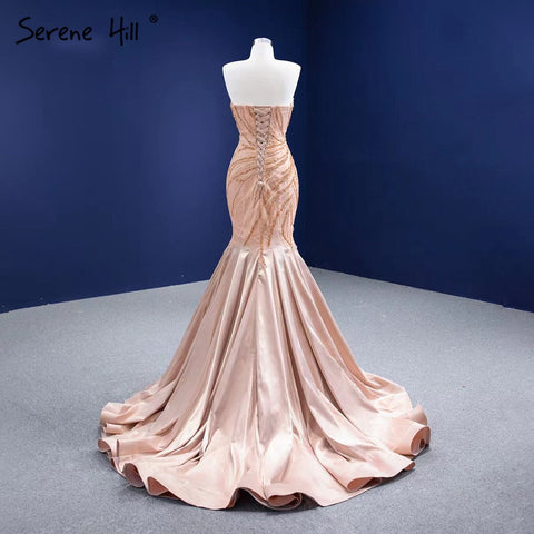 Nude Mermaid Sexy Evening Dresses Gowns 2025 Beaded Elegant High-end For Women Party HM67320