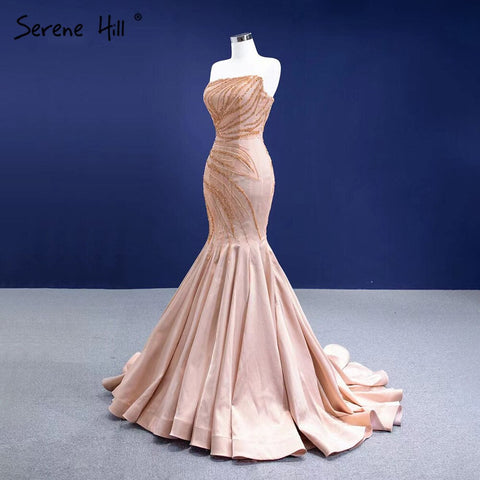 Nude Mermaid Sexy Evening Dresses Gowns 2025 Beaded Elegant High-end For Women Party HM67320