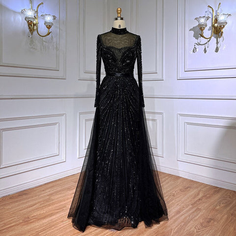 Robe de soirée sirène champagne de luxe avec jupe amovible LA71533