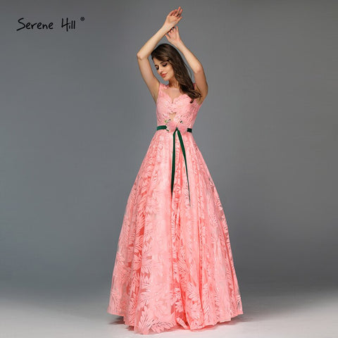 On Sale No Return No Refund Peach Flowers Belt Evening Dresses Gowns 2025 A-Line Cap Sleeves Sexy For Women Party LA60771