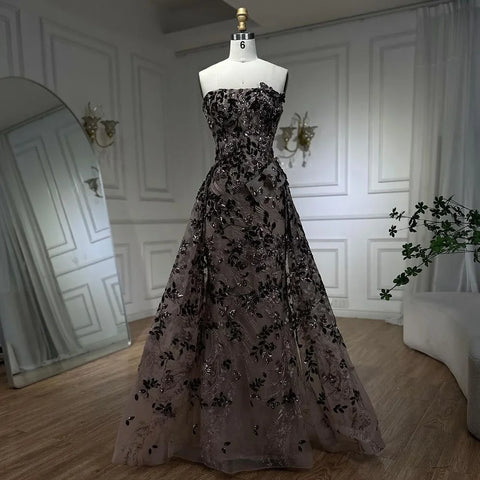 Pink A Line Elegant Off the Shoulder Luxury Beaded Sequins Dubai Evening Dress for Women Party 2025 LA72388