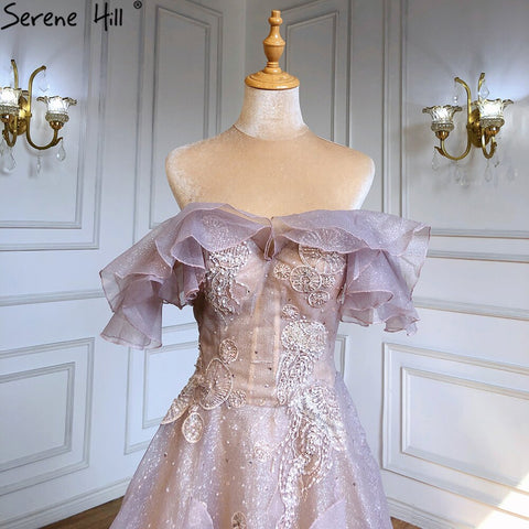 Pink A-Line Sexy Evening Dresses Gowns 2025 Beaded Sweetheart For Women Wedding Party LA71405