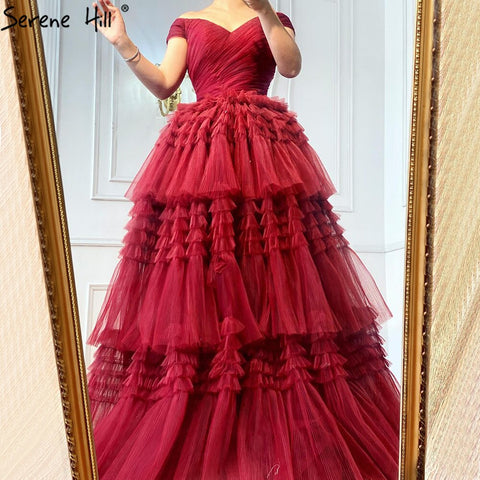 Pink A-Line Sexy Evening Dresses Gowns 2025 Sweetheart Tiered Simple For Women Party LA70725