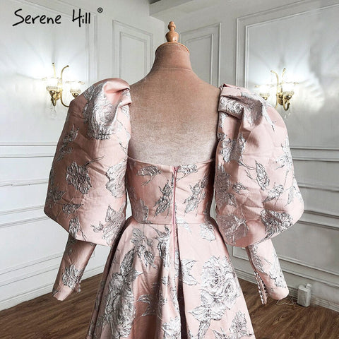 Pink Lantern Sleeves Evening Dresses Gowns 2025 A-Line Sexy For Women Wedding Party LA71280