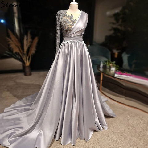 Pink Luxury A-Line Evening Dresses Gowns 2025 One Shoulder Beading Sexy For Women Party LA71033