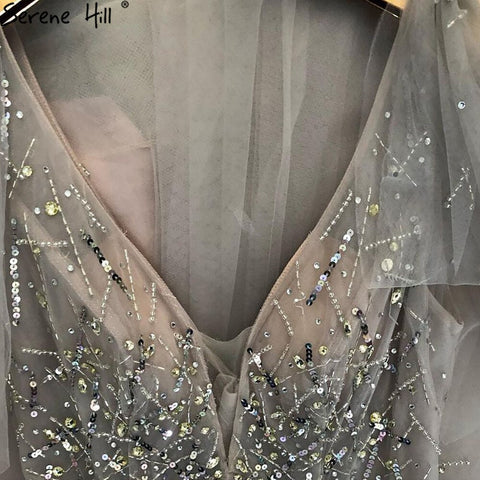 Pink Luxury Beaded Evening Gowns For Women 2025 Sexy A-Line Evening Dresses Long LA71411