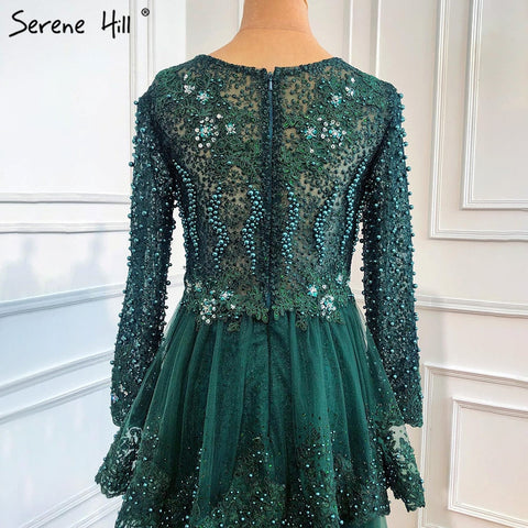 Pink Mermaid Elegant Sleeveless Sexy Evening Dresses Pearls Fashion Off Shoulder Gowns Luxury Beaded 2025 LA6527